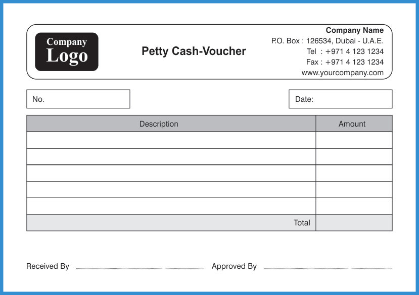 Petty Cash Voucher Printing - Color Track Printing Center