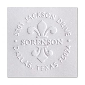 White paper embose seal