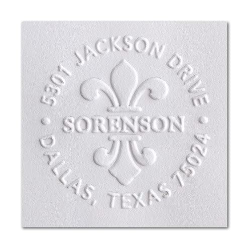 White paper embose seal