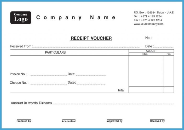 RECEIPT VOUCHERS Printing Dubai - Color Track Printing Center